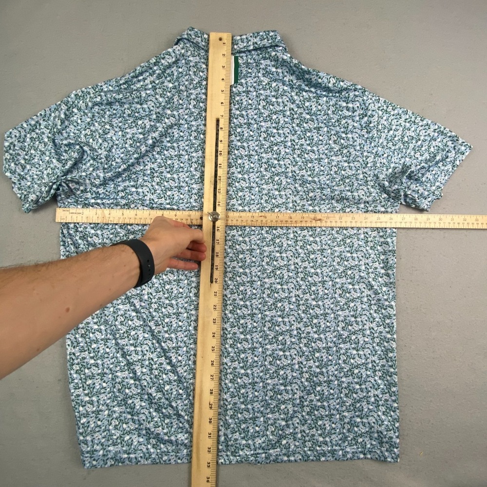 Rhoback Polo Shirt Mens 2XL Spring floral Print Performance Golf Stretch Masters - Picture 12 of 16